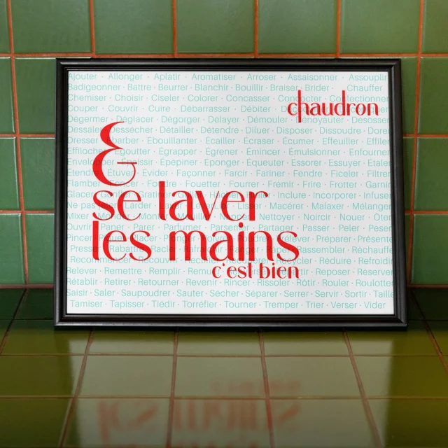 [ BRANDING ]

Déclinaison pour le restaurant des @les_gastrosophes : Chaudron
Création d’affiche in situ : “lavage des mains” 
(ce n’est pas parce que l’AFSCA impose ce type de message qu’il ne faut pas que cela soit personnalisé).

Merci à @frausteinerstudio de m’avoir suivi dans ce projet RISO

#branding #graphisme #typographie #riso #création #designgraphic #lovemyjob